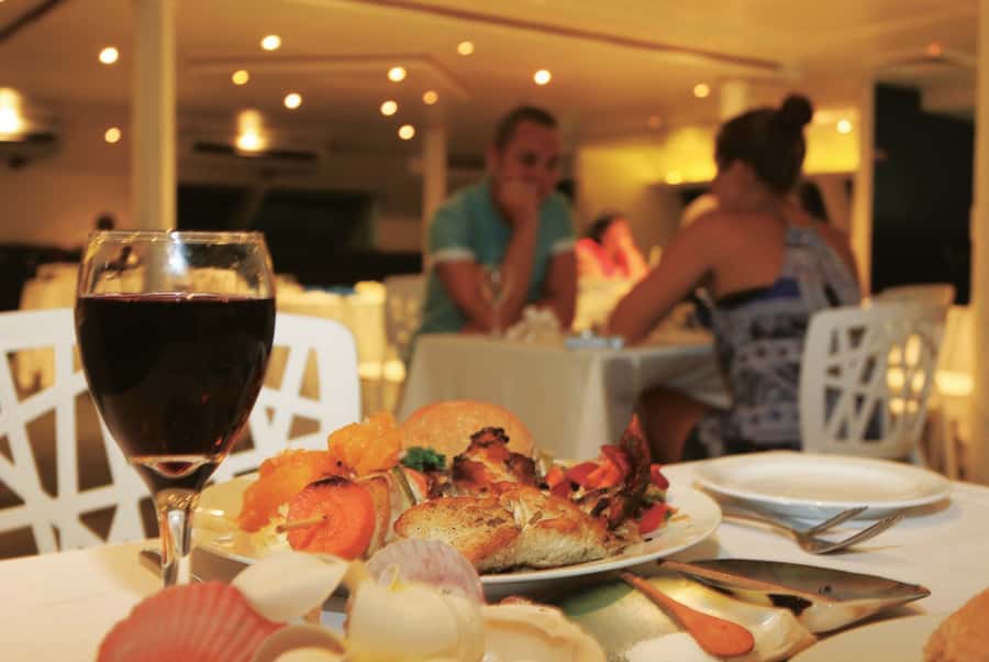 Fiji: Captain Cook Cruises Sunset Dinner Cruise with Lobster - The cruise portion: welcome refreshments, scenic sailing, and sunset timing