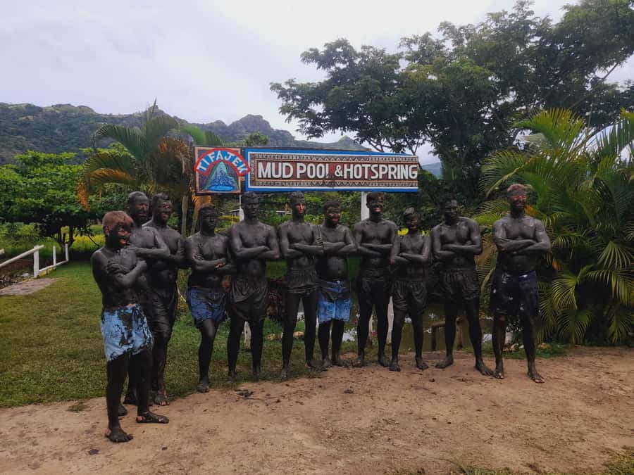 NADI-SABETO: Tifajek Hot Spring and Mudpool Natural Spa - The Sabeto drive: sugar cane fields, villages, and WWII echoes