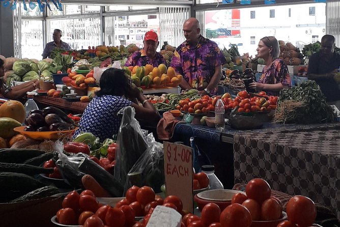 Nadi Sightseeing Including Viseisei Lookout, Village Tour, Garden & Temple Tour - Namaka Produce Market: where the day starts with real smells and color